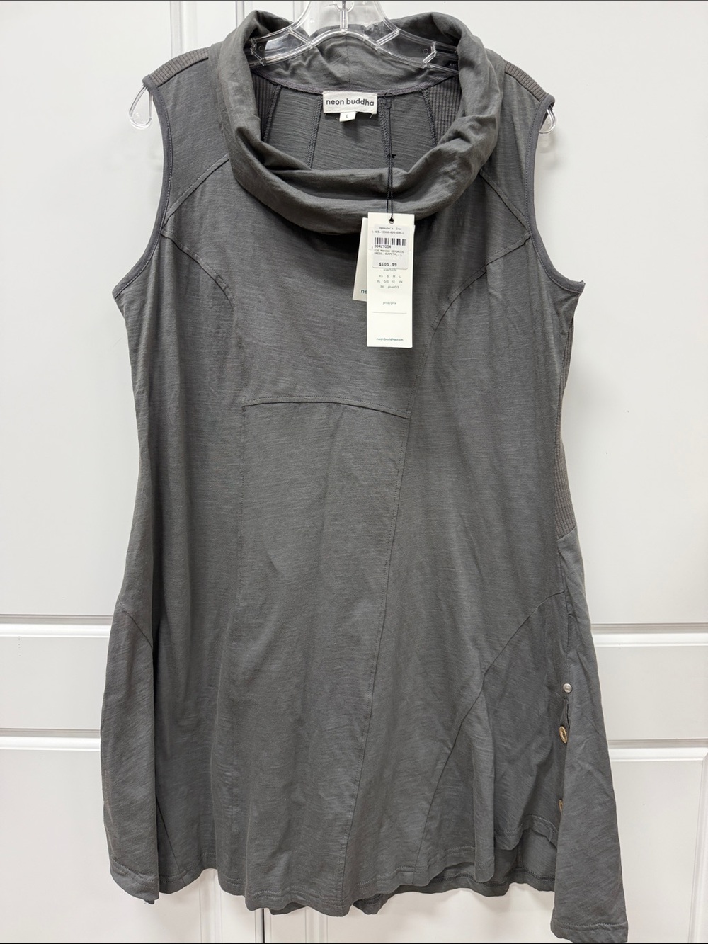 Neon Buddha Sleeveless Tunic Dress.  New. Large